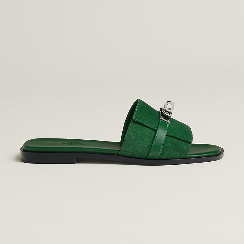 サンダル・ミュール Green Gold Braided Leather Sandals il_fullxfull.3078609192_ct1w.jpg